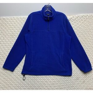 Croft & Barrow Men's 1/4 Zip Sweater Size Small Blue Fleece Jacket